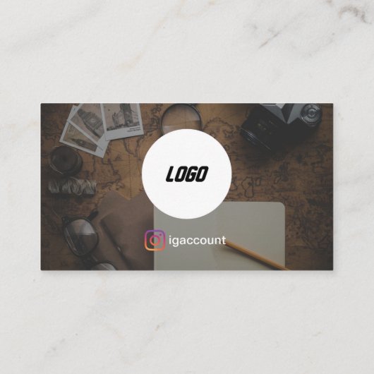 旅行代理店のロゴ 名刺 (裏面)