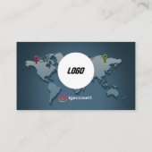 旅行代理店の世界地図 名刺 (裏面)
