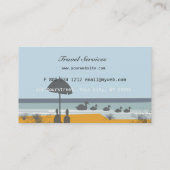 旅行代理店の休暇の海のビーチ 名刺 (裏面)