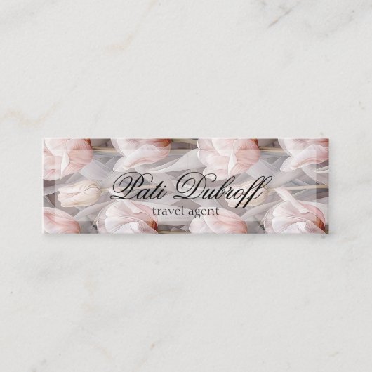 旅行代理店の休暇の観光写真 スキニー名刺 (正面)