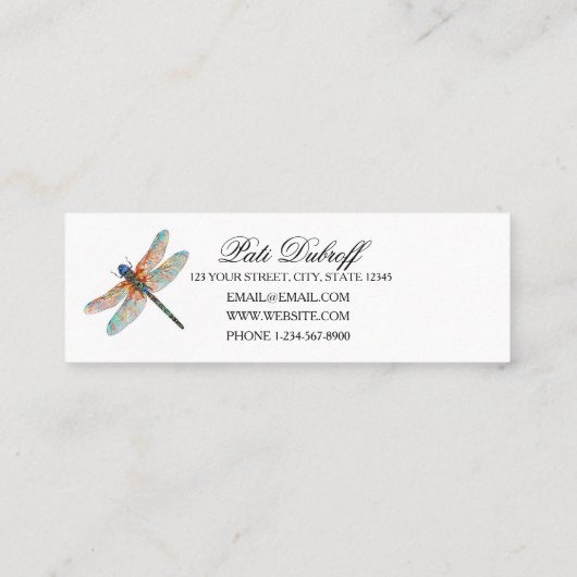 旅行代理店の休暇の観光写真 スキニー名刺 (裏面)