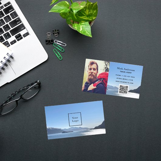 旅行代理店の休暇の観光写真 名刺