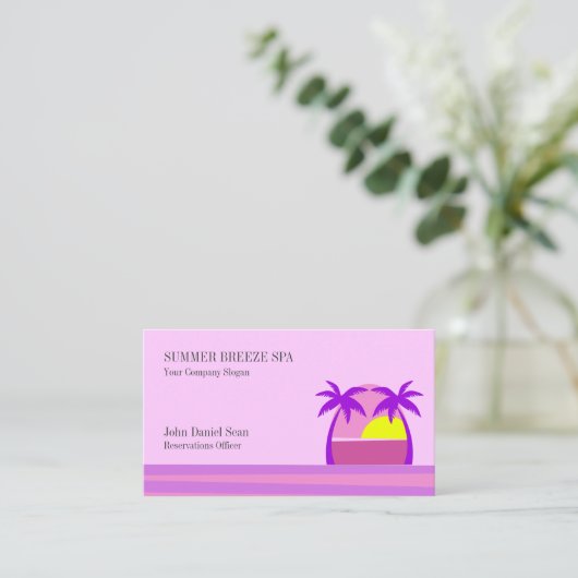 旅行代理店の名刺テンプレート 名刺 (スタンド正面)