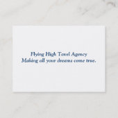 旅行代理店の名刺 名刺 (裏面)