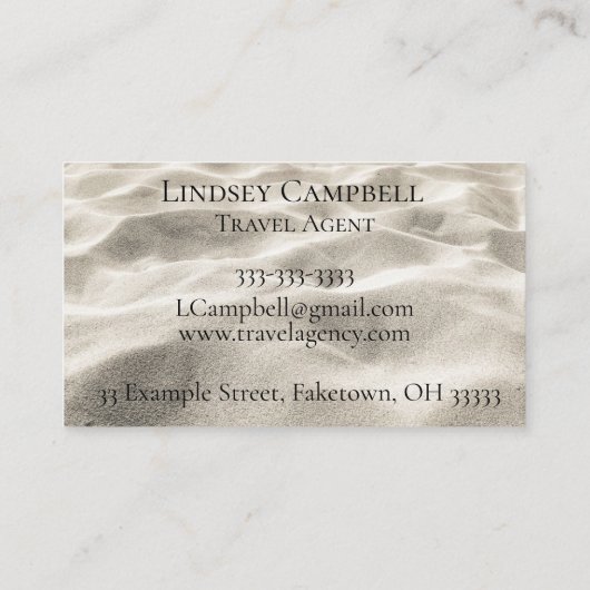旅行代理店の名刺 名刺 (裏面)