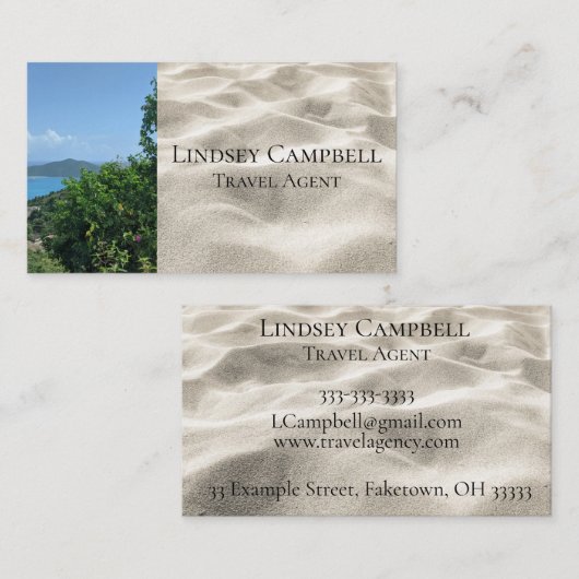 旅行代理店の名刺 名刺 (正面/裏面)