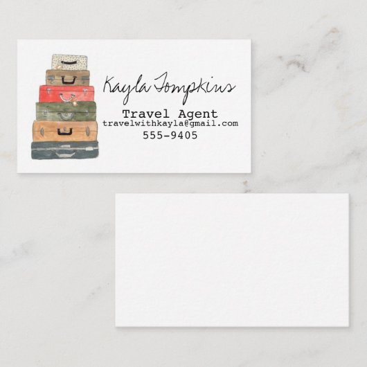 旅行代理店の名刺 名刺 (正面/裏面)