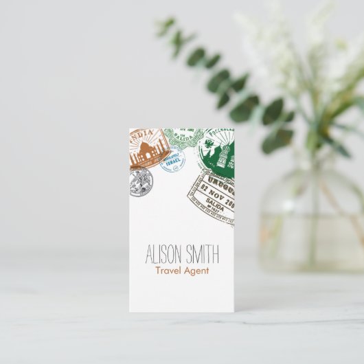 旅行代理店の名刺 名刺 (スタンド正面)