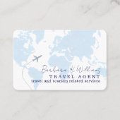 旅行代理店の名刺(地図あり) 名刺 (正面)