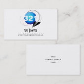 旅行代理店の名刺（青いロゴバージョン） 名刺 (正面/裏面)