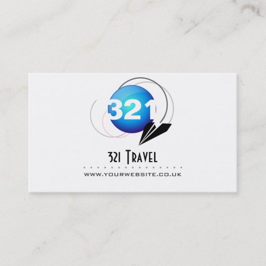 旅行代理店の名刺（青いロゴバージョン） 名刺 (正面)