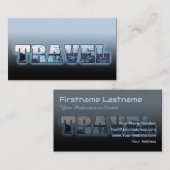 旅行代理店の文字マスク青いマリーナ船のベイ 名刺 (正面/裏面)