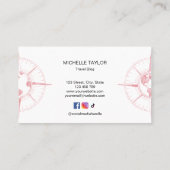 旅行代理店の旅行ブログ世界地図コンパス 名刺 (裏面)