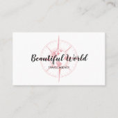 旅行代理店の旅行ブログ世界地図コンパス 名刺 (正面)