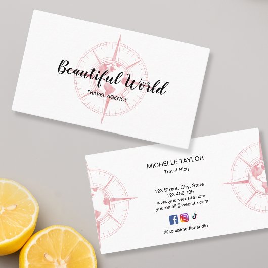 旅行代理店の旅行ブログ世界地図コンパス 名刺