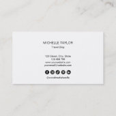 旅行代理店の旅行ブログ世界地図ロゴ 名刺 (裏面)