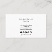 旅行代理店の旅行ブログ世界地図ロゴ 名刺 (裏面)