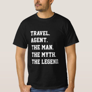 旅行代理店の男の神話の伝説Tシャツ Tシャツ
