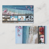 旅行代理店の結婚式のフィルムの写真の名刺の青 名刺 (正面/裏面)