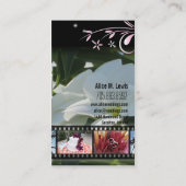 旅行代理店の結婚式のプルメリアの写真の名刺 名刺 (裏面)