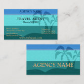 旅行代理店の観光事業の専門のエキゾチックなカバー 名刺 (正面/裏面)