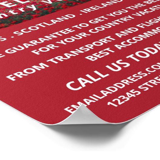 旅行代理店の野生のポピー広告フィールド ポスター (角)