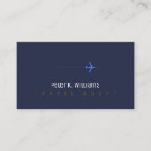 旅行代理店の青い名刺(飛行機) 名刺 (正面)