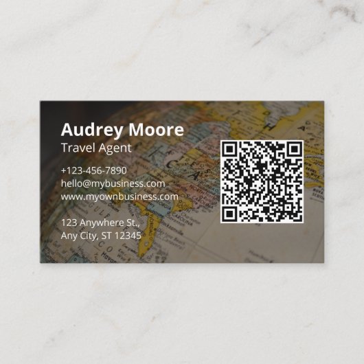 旅行代理店のQRコード 名刺 (正面)