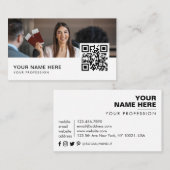 旅行代理店のQRコード 名刺 (正面/裏面)