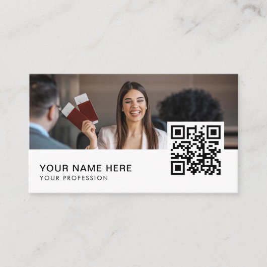 旅行代理店のQRコード 名刺 (正面)