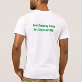 旅行代理店をカスタマイズ Tシャツ (裏面)