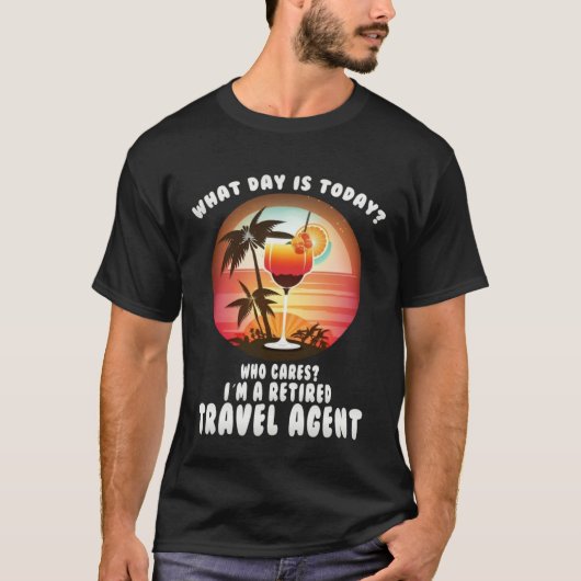 旅行代理店を退職した人+退職者 Tシャツ (正面)