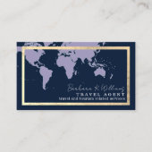 旅行代理店エレガントダークブルーの名刺 名刺 (正面)
