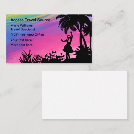 旅行代理店カラフル名刺 名刺 (正面/裏面)