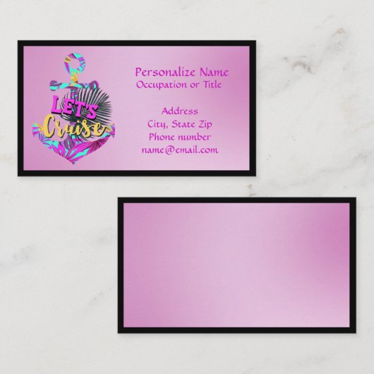 旅行代理店クルーズボ航海のートいかりラベンダー 名刺 (正面/裏面)