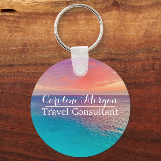 旅行代理店コンサルタントビーチシーン キーホルダー (正面)