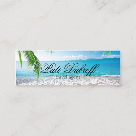 旅行代理店コンサルタント写真コラージュ スキニー名刺 (正面)