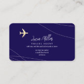 旅行代理店コンサルタント用の青い名刺 名刺 (正面)