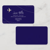 旅行代理店コンサルタント用の青い名刺 名刺 (正面/裏面)