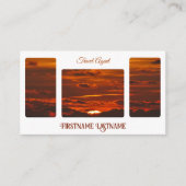 旅行代理店サンセットスカイで海ビーチQRコード 名刺 (正面)