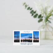 旅行代理店サンセットスカイで海ビーチQRコード 名刺 (スタンド正面)