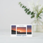 旅行代理店サンセットスカイで海ビーチQRコード 名刺 (スタンド正面)