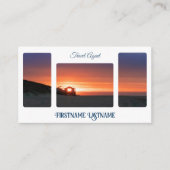 旅行代理店サンセットスカイで海ビーチQRコード 名刺 (正面)