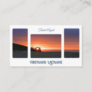 旅行代理店サンセットスカイで海ビーチQRコード 名刺