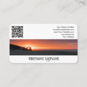 旅行代理店サンセットスカイ海ビーチ写真QR-Code 名刺 (裏面)