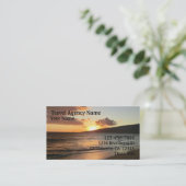 旅行代理店サンセット名刺のカスタマイズ可能 名刺 (スタンド正面)