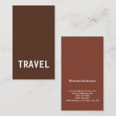 旅行代理店ツアーオペレーターミニマリストモダン 名刺 (正面/裏面)