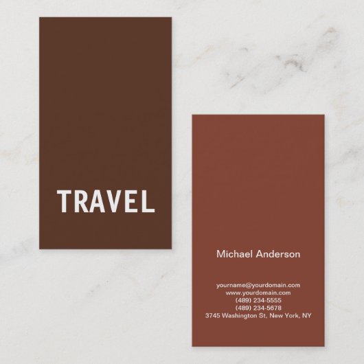 旅行代理店ツアーオペレーターミニマリストモダン 名刺 (正面/裏面)