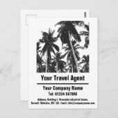 旅行代理店デザインのパーソナライズ ポストカード (正面/裏面)