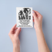 旅行代理店デザイン チラシ (手)